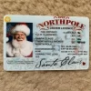 1/3/5pc Card Santa Claus Flying Licence Christmas Eve Driving Licence Christmas Gift For Children Kids Christmas Decoration 2023