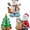 1set Large Stand Pedestal Christmas Tree Santa Claus Snowman Elk Balloons New Year Christmas Decorations Navidad 2024 Decor