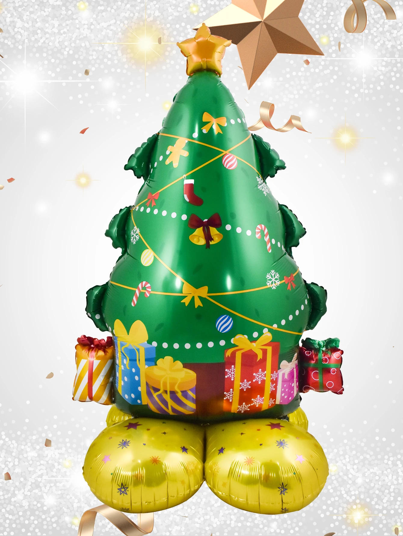 1set Large Stand Pedestal Christmas Tree Santa Claus Snowman Elk Balloons New Year Christmas Decorations Navidad 2024 Decor - Image 7