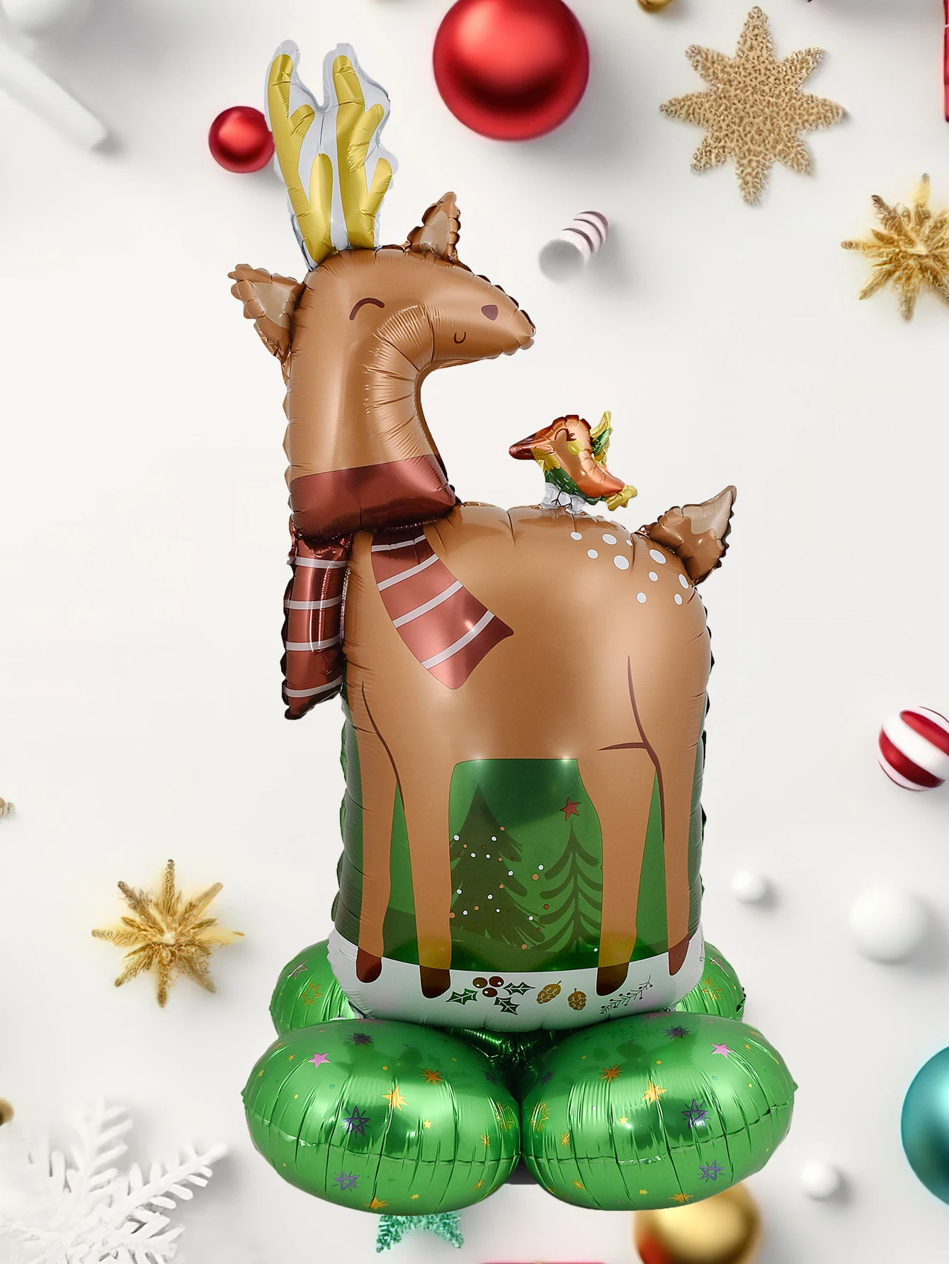 1set Large Stand Pedestal Christmas Tree Santa Claus Snowman Elk Balloons New Year Christmas Decorations Navidad 2024 Decor - Image 9