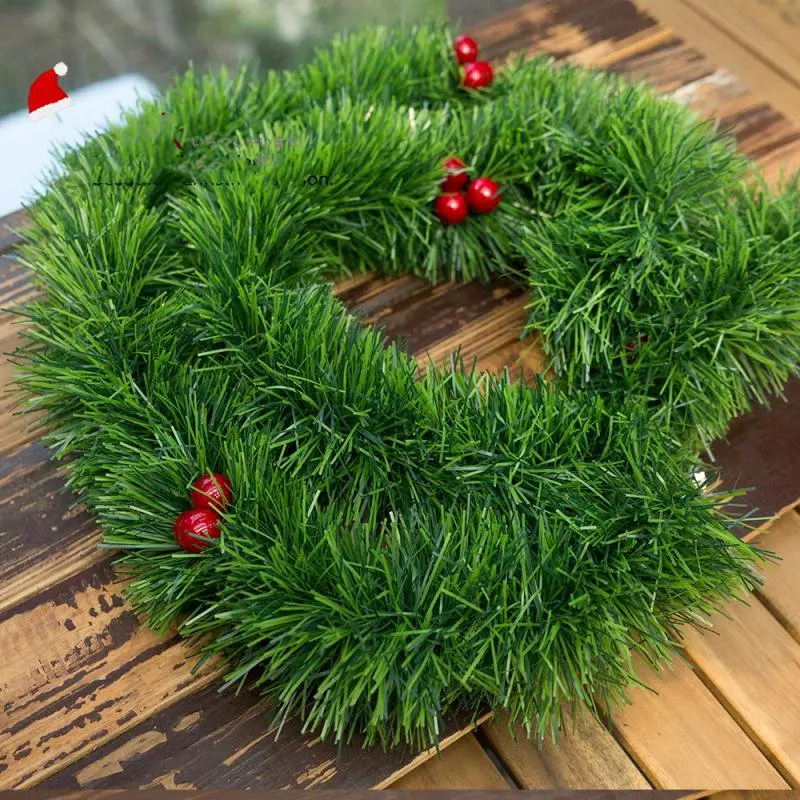 2M Colorful Christmas Decoration Bar Tops Ribbon Garland Christmas Tree Ornaments White Dark Green Cane Tinsel Party Supplies - Image 2