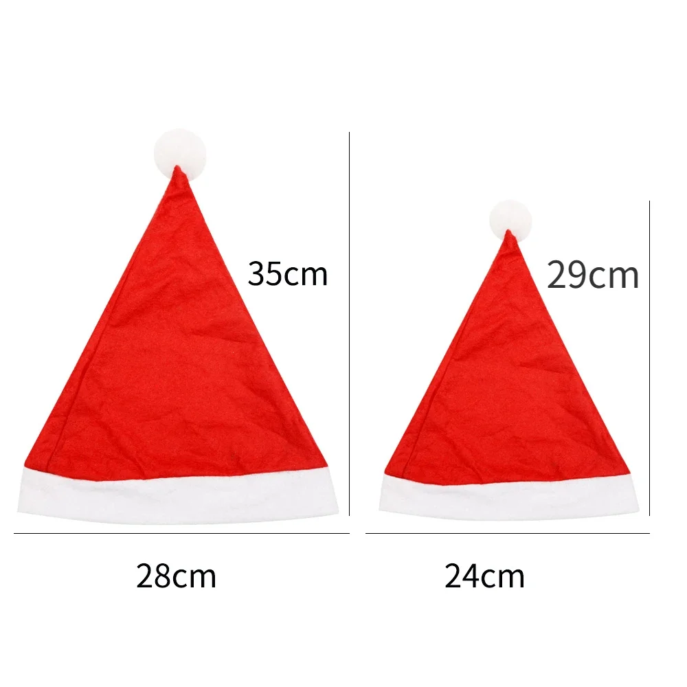 Adults Kids Christmas Hats Non-woven Fabric Santa Claus Xmas Hats Cap Merry Christmas New Year Party Festival Decoration Gifts - Image 6