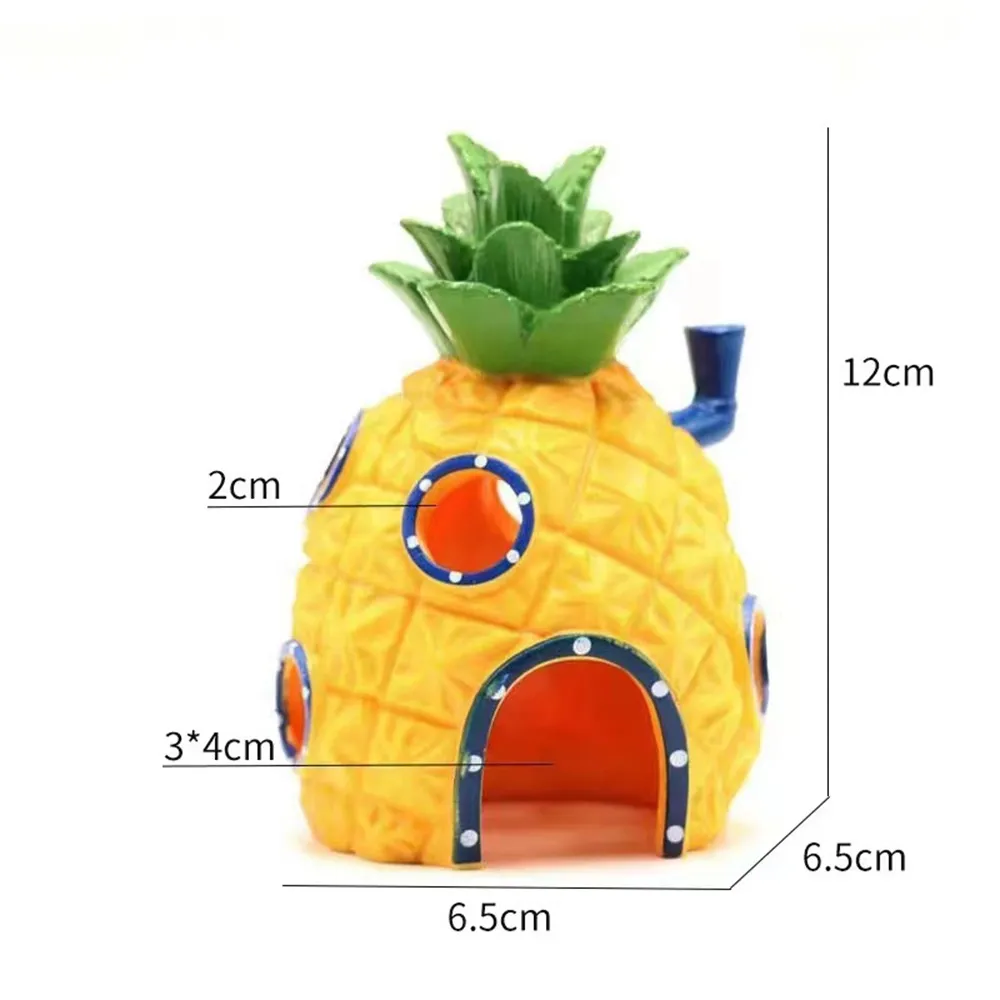 Cartoon Fish Tank Decor Figures Ornaments Simulation Pineapple House Resin Fish Tank Decoration Landscaping Aquarium Accessories - Image 4