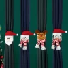 Christmas Curtain Buckle Tieback Santa Snowman El Curtain Tiebacks Holdback Fastener Buckle Clamp Window Decoration Ornaments