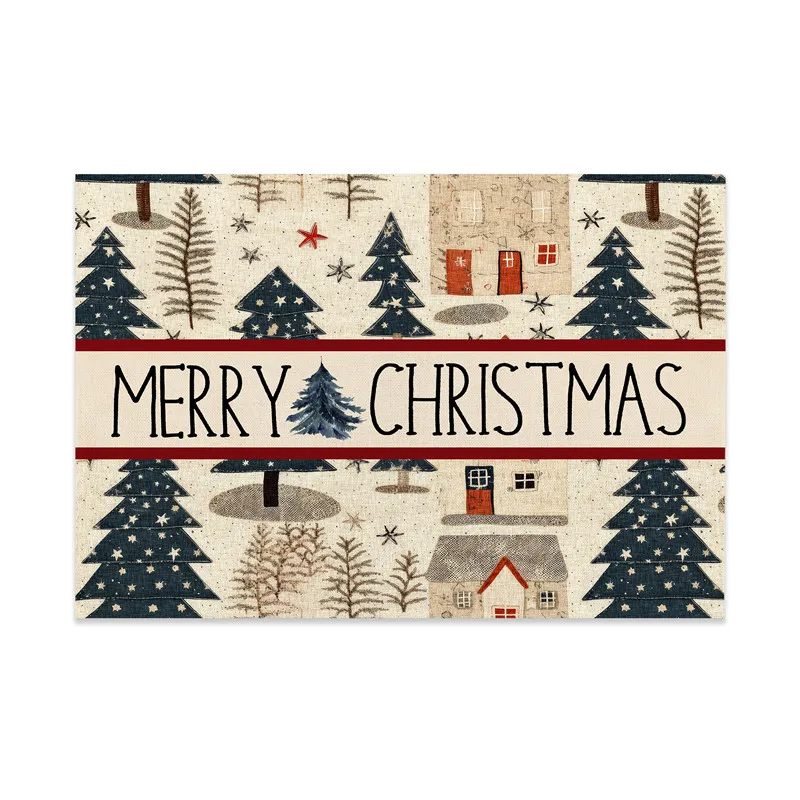 Christmas Linen Placemat Meal Cushion 32x42cm For Dining Room Kitchen Living Room and Xmas Festival - Image 6