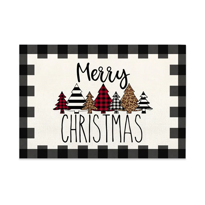 Christmas Linen Placemat Meal Cushion 32x42cm For Dining Room Kitchen Living Room and Xmas Festival - Image 4