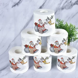 Christmas Santa Claus Bath Toilet Roll Paper Merry Christmas Decoration for Home 2023 Xmas Decor Navidad Natal New Year Gift