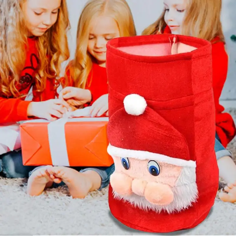 Christmas Santa Gift Sack Fabric Christmas Gift Bags Large Santa Bag Velvet Drawstring Bag Treat Bag Santa Claus Candies Goodie - Image 5