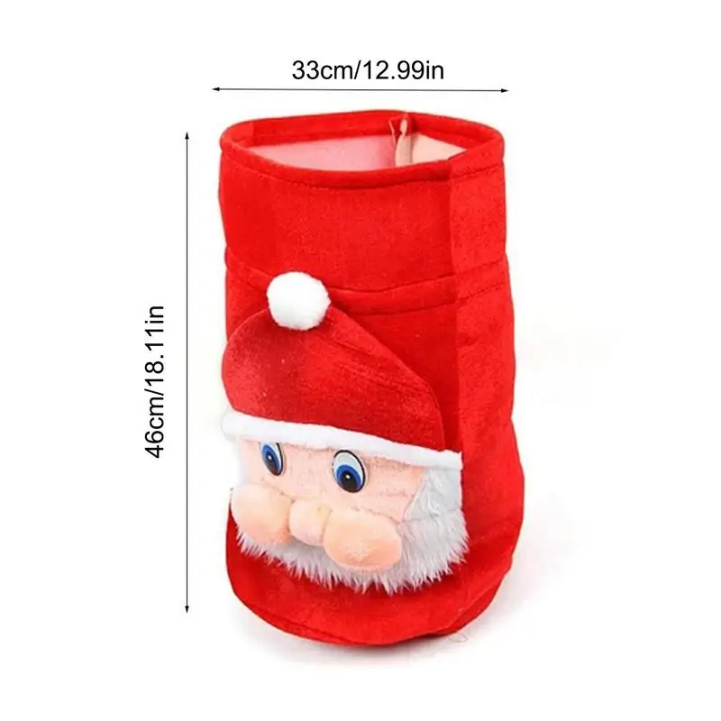Christmas Santa Gift Sack Fabric Christmas Gift Bags Large Santa Bag Velvet Drawstring Bag Treat Bag Santa Claus Candies Goodie - Image 6