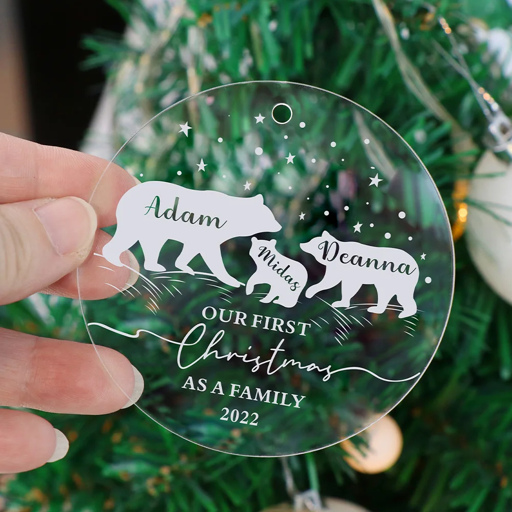 Personalized Christmas Ornaments 2022,Acrylic 1st Christmas Married Ornament First Christmas Ornament Gifts for Baby - Image 4