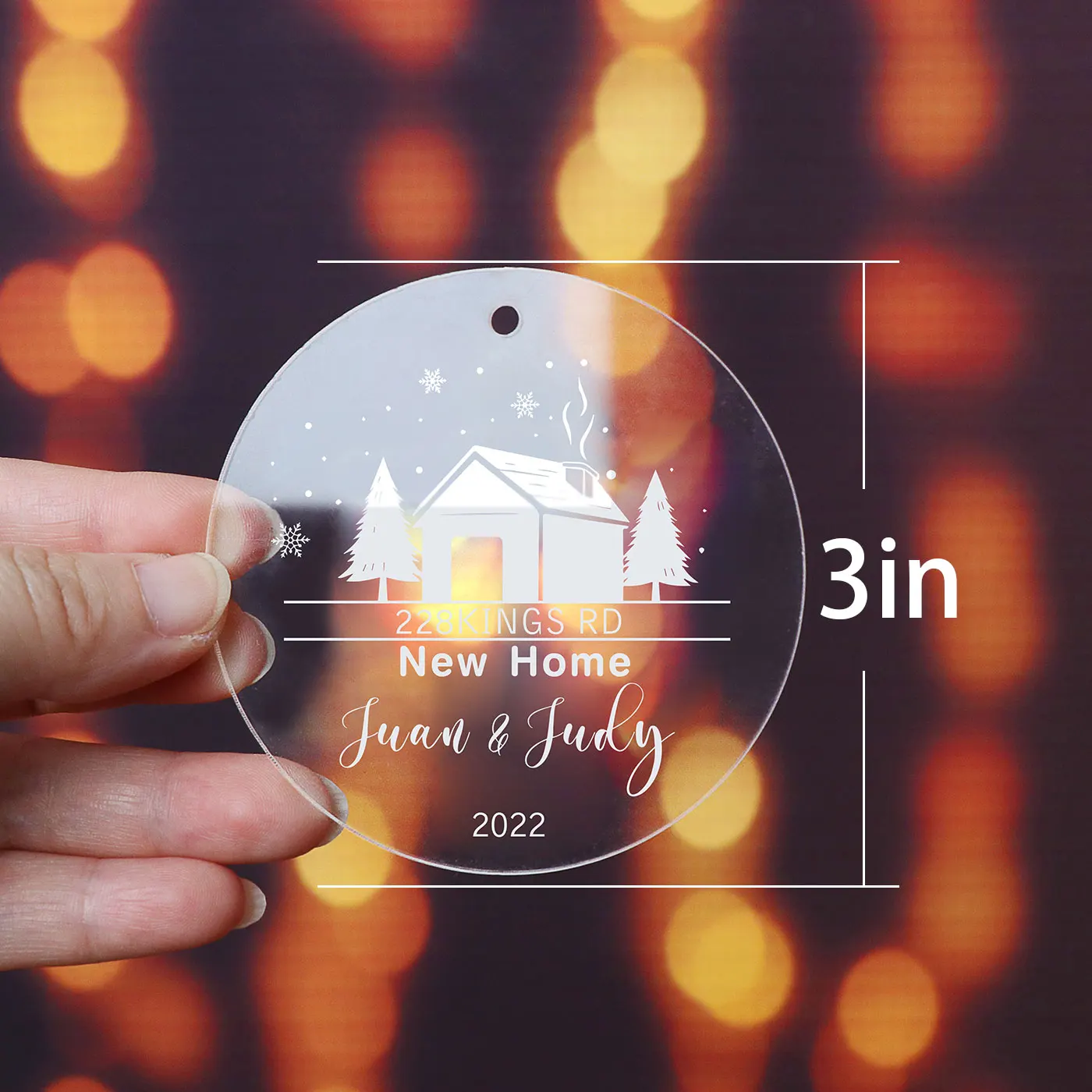 Personalized Christmas Ornaments 2022,Acrylic 1st Christmas Married Ornament First Christmas Ornament Gifts for Baby - Image 6