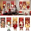 Santa Claus Hanging Flag Merry Christmas Decorations For Home 2023 Xmas Gifts Christmas Ornament Navidad Natal New Year 2024
