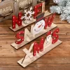 Xmas Letter Wooden Ornaments DIY Wood Crafts for Christmas Home Table Decoration New Year Kids Gift 2024