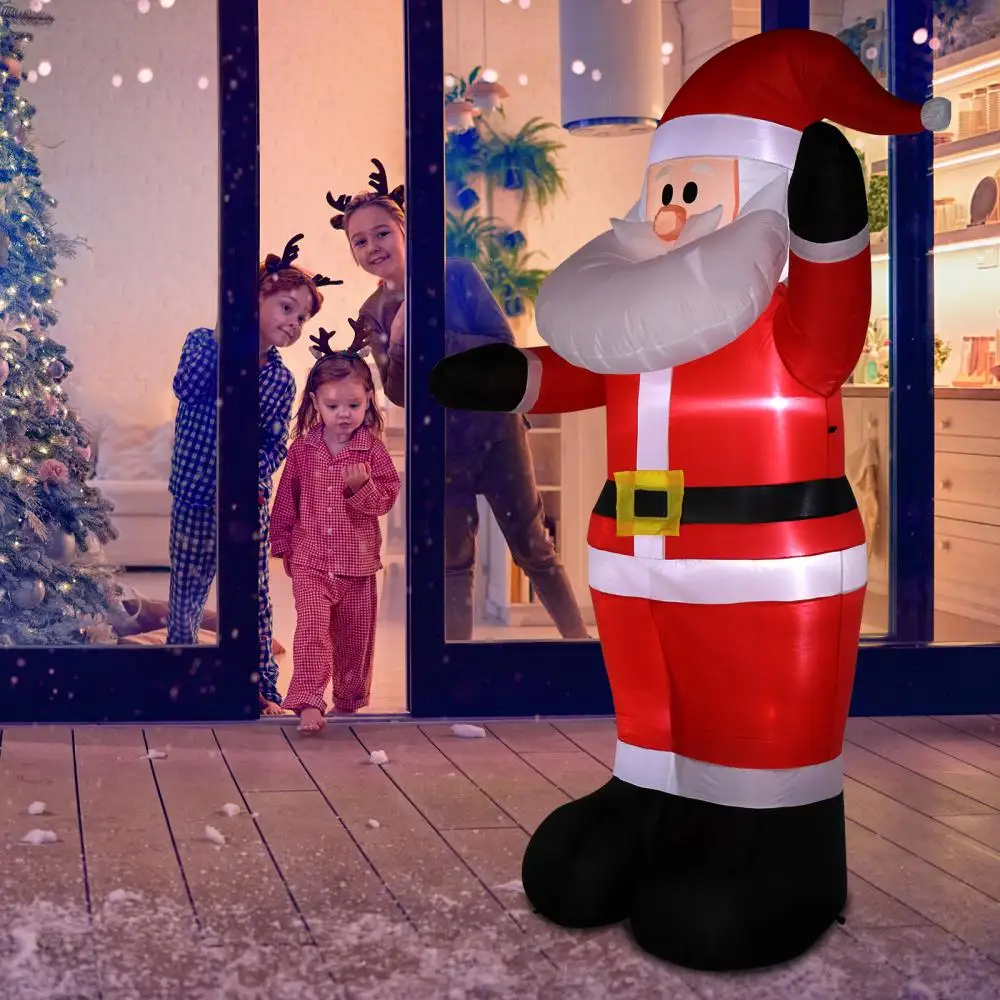 Christmas Tree Santa Snowman Inflatable Decoration Built-in LED Lights Blow Up Christmas Decor Outdoor Garden Party Scene Layout - Image 3