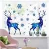 Christmas decoration snowflake sticker glass window decoration sticker Christmas blue snowflake elk electrostatic sticker